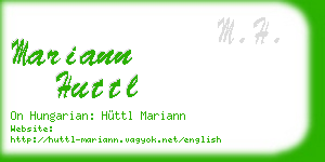 mariann huttl business card